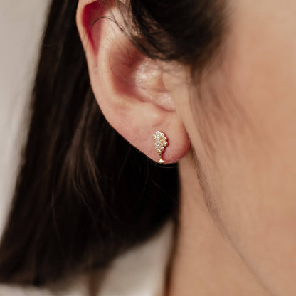 Bubble Champagne Stud Earring Sterling Silver