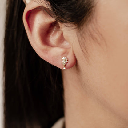 Bubble Champagne Stud Earring Sterling Silver