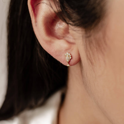 Bubble Champagne Stud Earring Sterling Silver