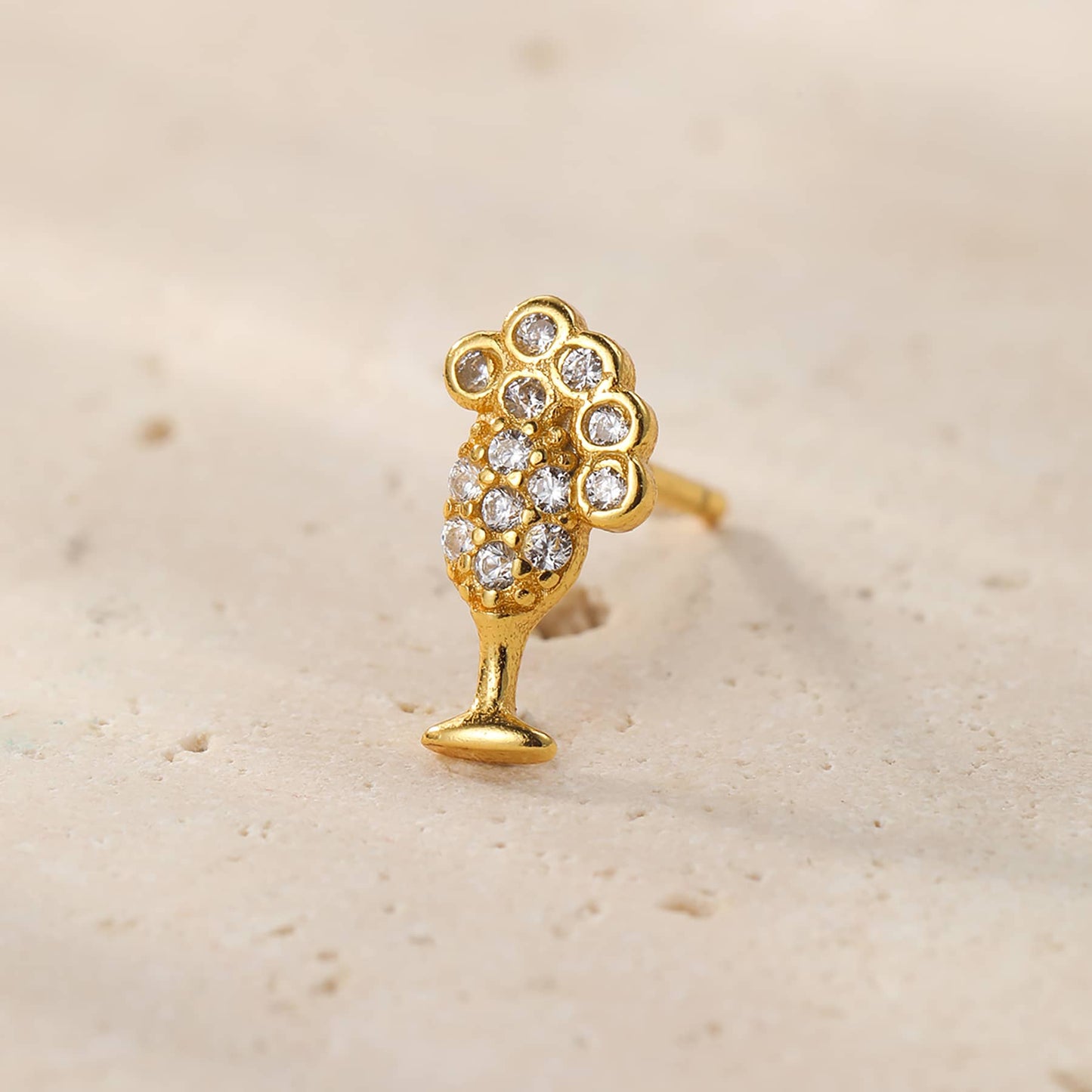 Bubble Champagne Stud Earring Sterling Silver