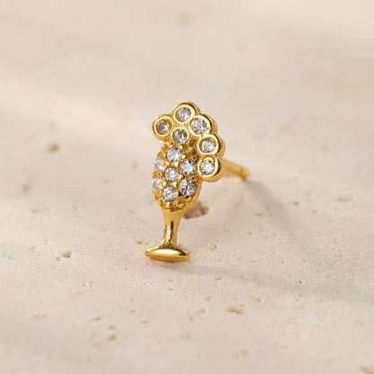 Bubble Champagne Stud Earring Sterling Silver