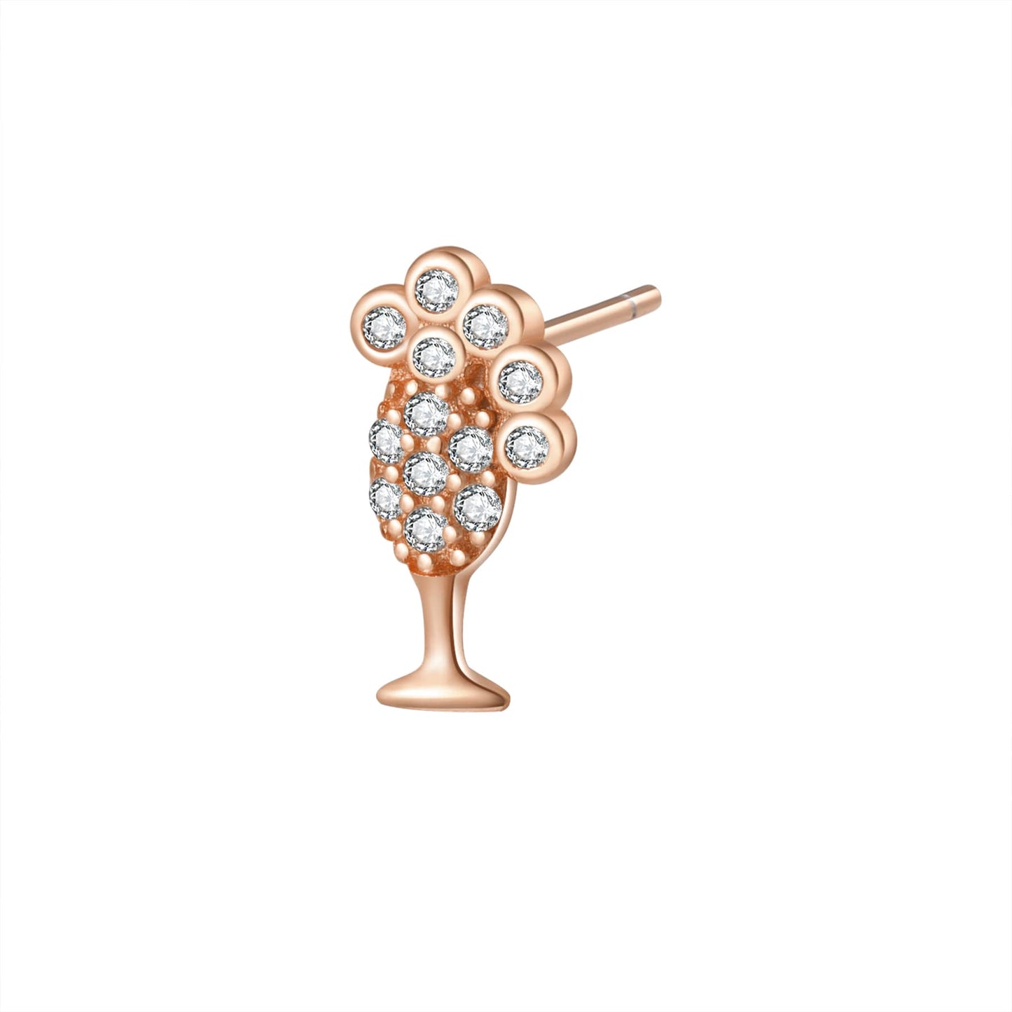 Bubble Champagne Stud Earring Sterling Silver