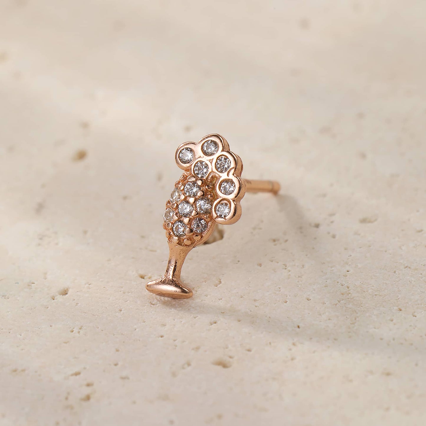 Bubble Champagne Stud Earring Sterling Silver