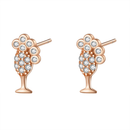 Bubble Champagne Stud Earring Sterling Silver