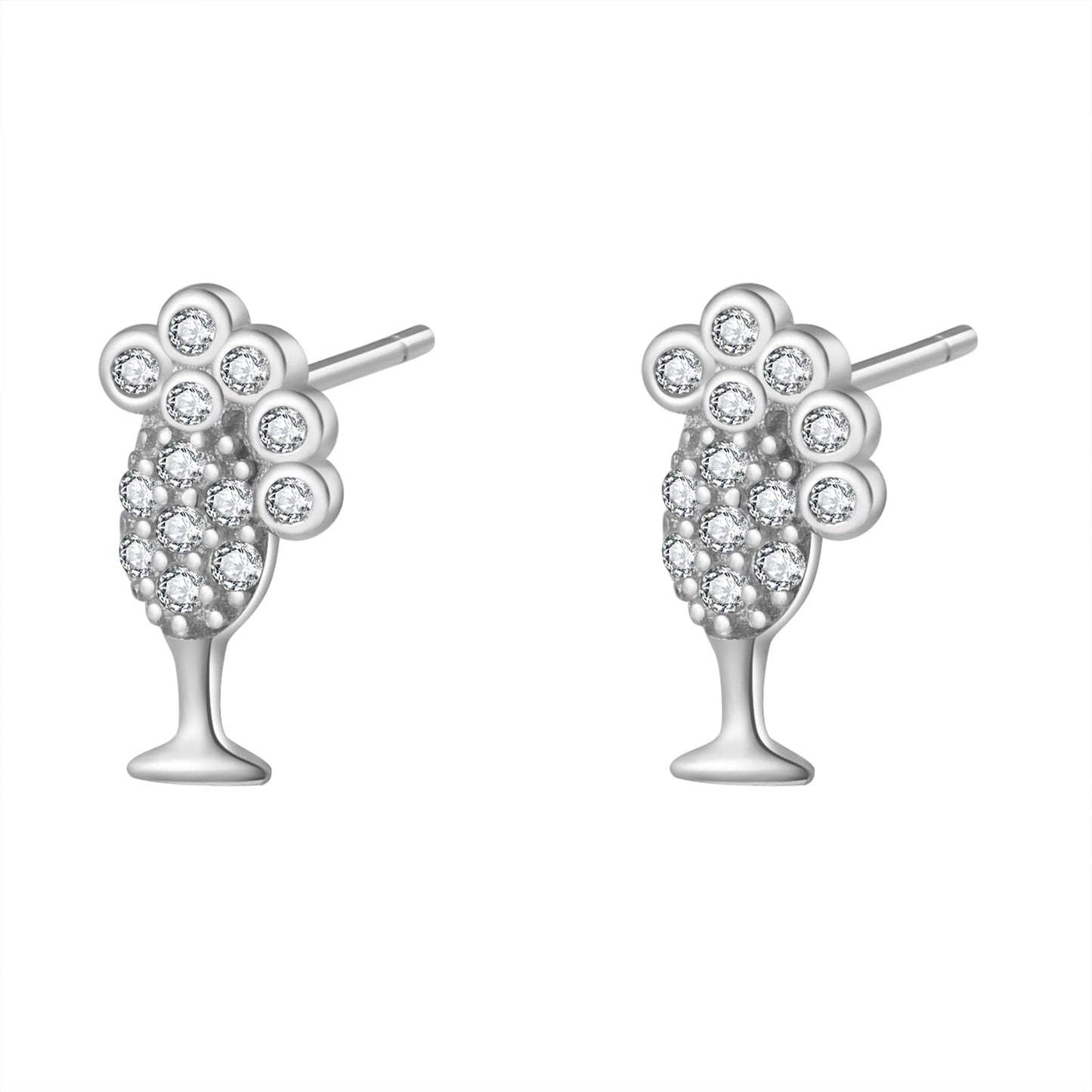 Bubble Champagne Stud Earring Sterling Silver