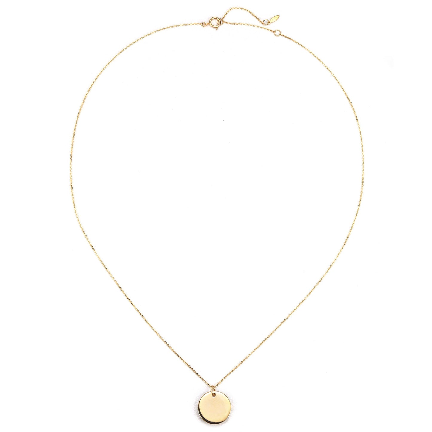 Medallion Pendant Necklace 14K