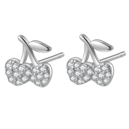 Cherries Stud Earring Sterling Silver