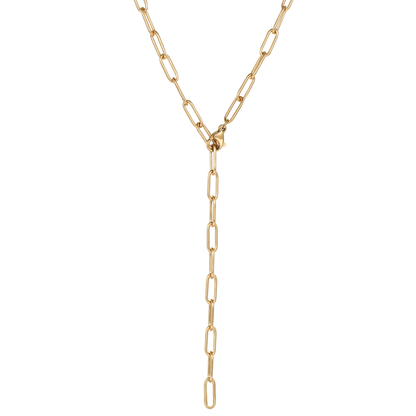 Chunky Chain Y Necklace Gold