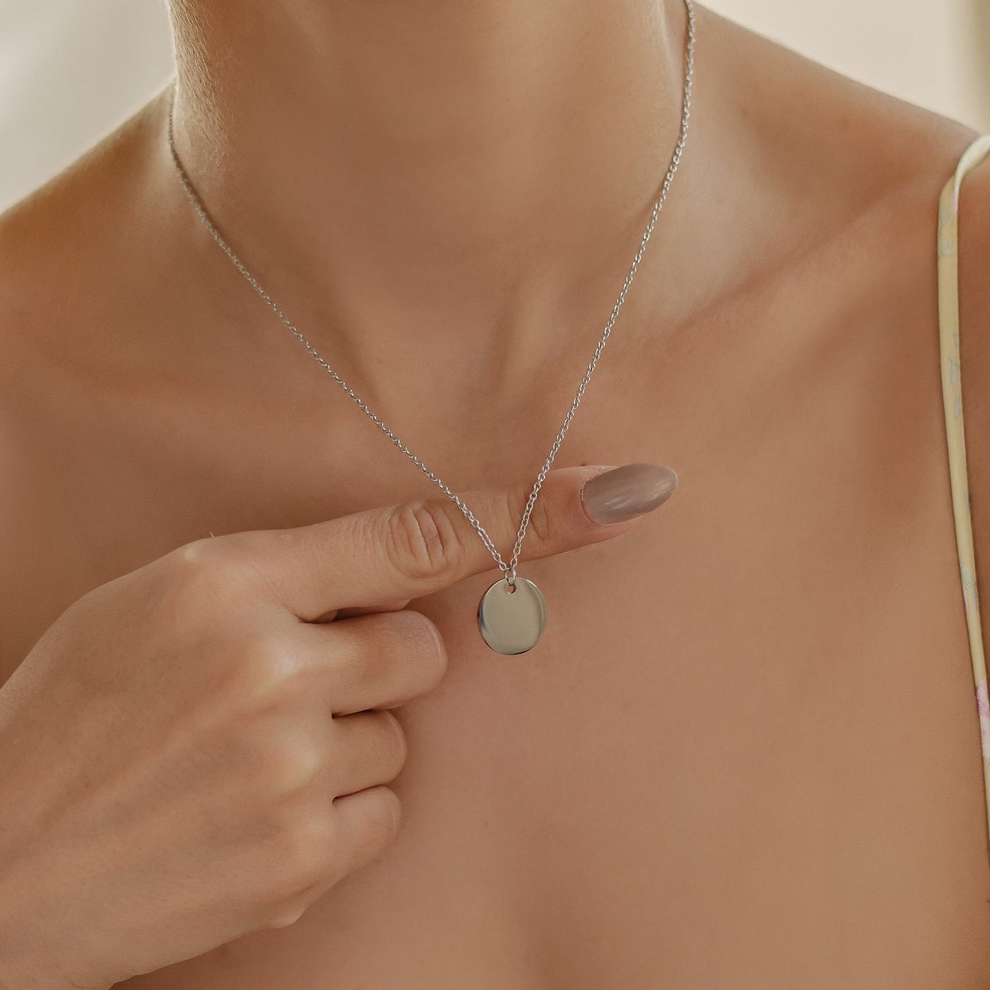 Circle Necklace Silver