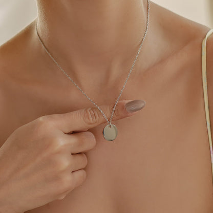 Circle Necklace Silver