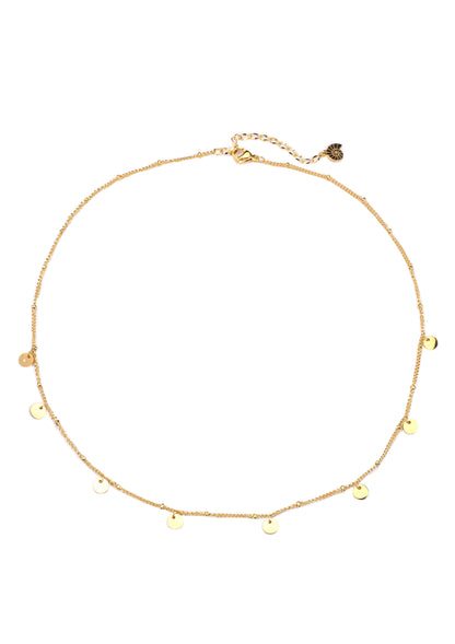 Circles Bobble Chain Necklace Gold