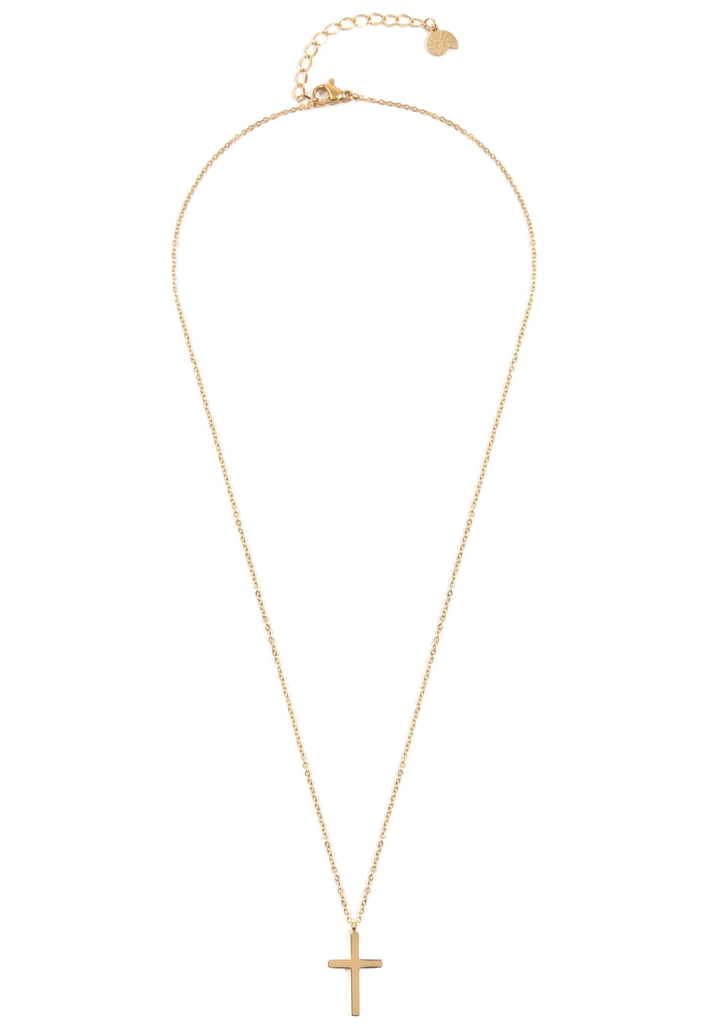 Cross Pendant Necklace Gold