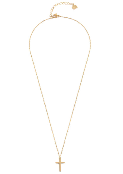 Cross Pendant Necklace Gold