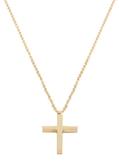 Cross Pendant Necklace Gold
