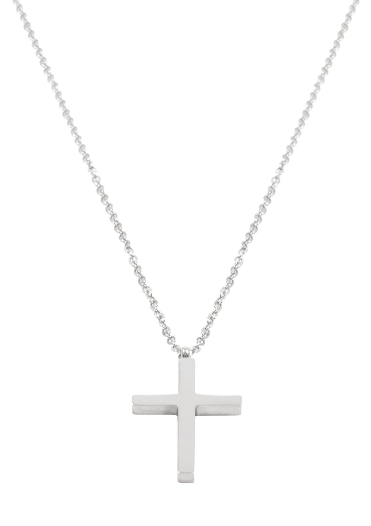 Cross Pendant Necklace Silver
