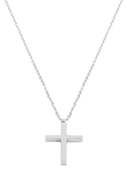 Cross Pendant Necklace Silver