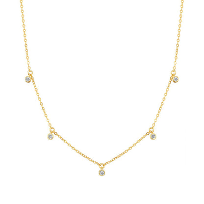 Dazzling Charm Necklace Sterling Silver