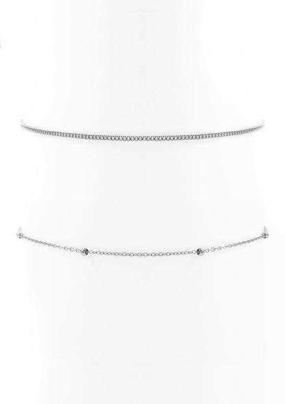 Delicate Choker Set Silver