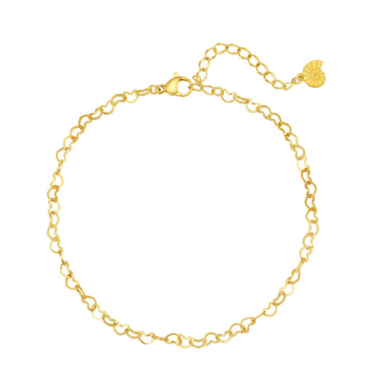 Delicate Heart Chain Anklet Waterproof