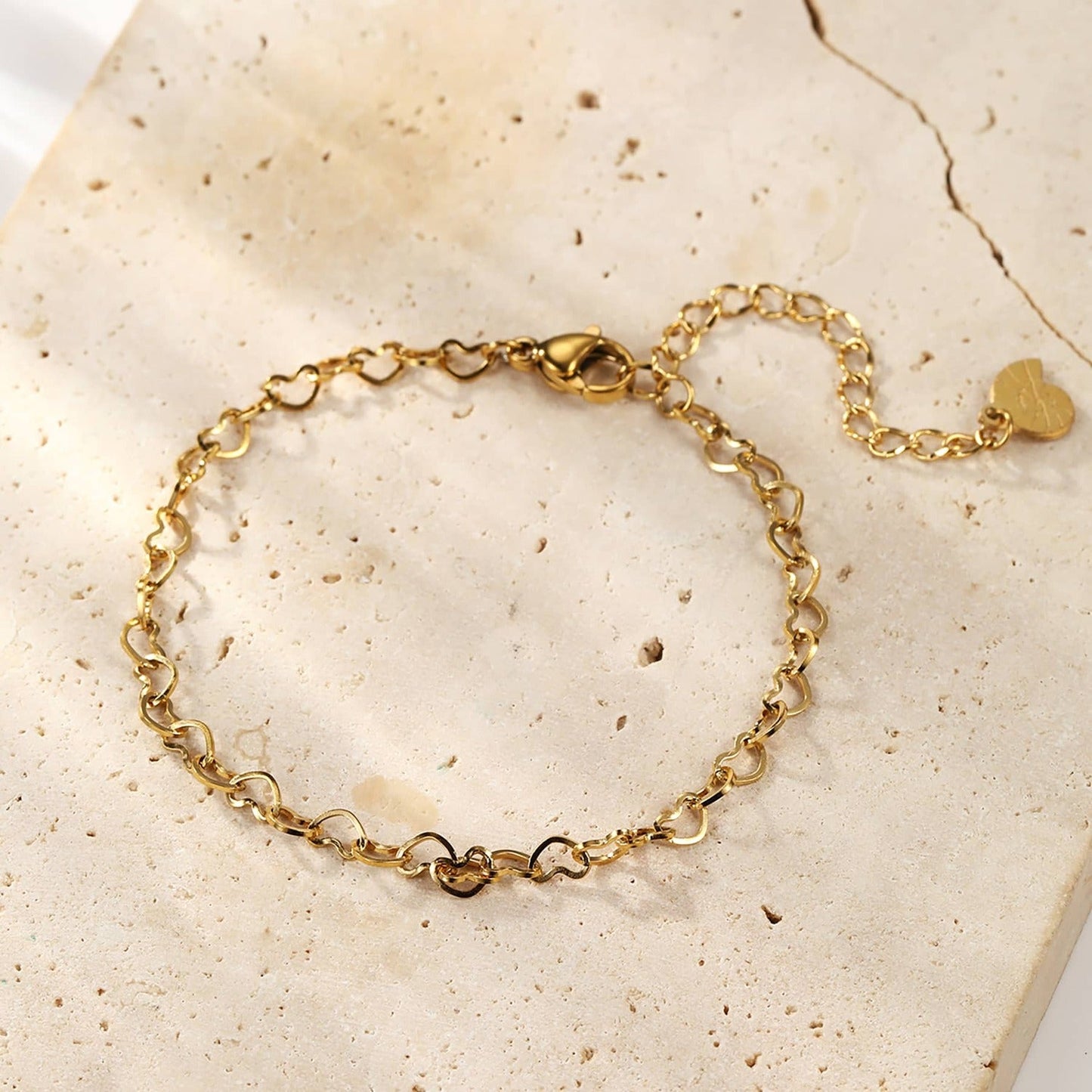 Delicate Heart Chain Bracelet