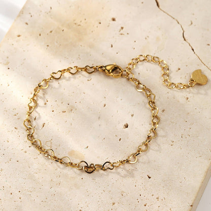 Delicate Heart Chain Bracelet
