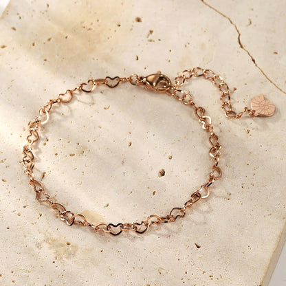 Delicate Heart Chain Bracelet