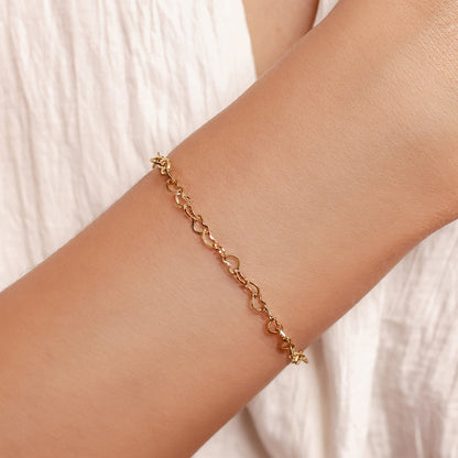 Delicate Heart Chain Bracelet