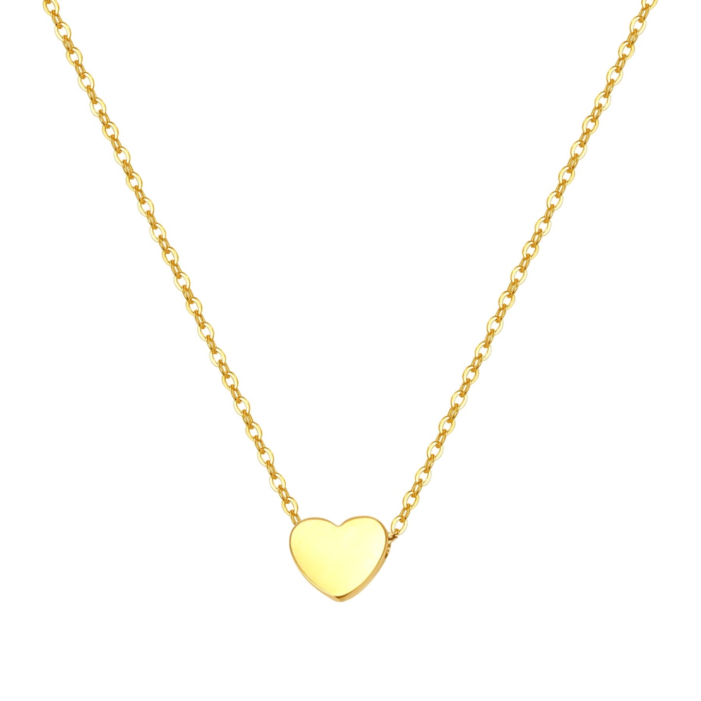 Delicate Heart Pendant Necklace Gold