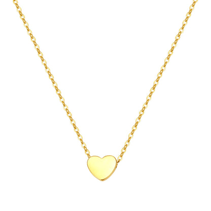 Delicate Heart Pendant Necklace Gold