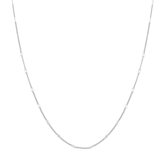 Delicate Starburst Chain Necklace Sterling Silver