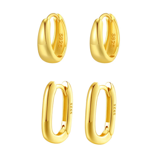 Dome Hoop Earring Sets