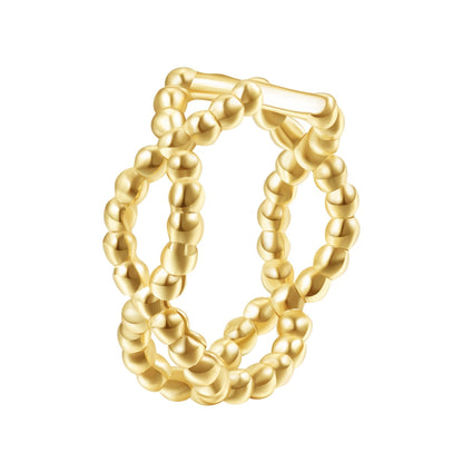 Double Helix Ear Cuff Sterling Silver Gold