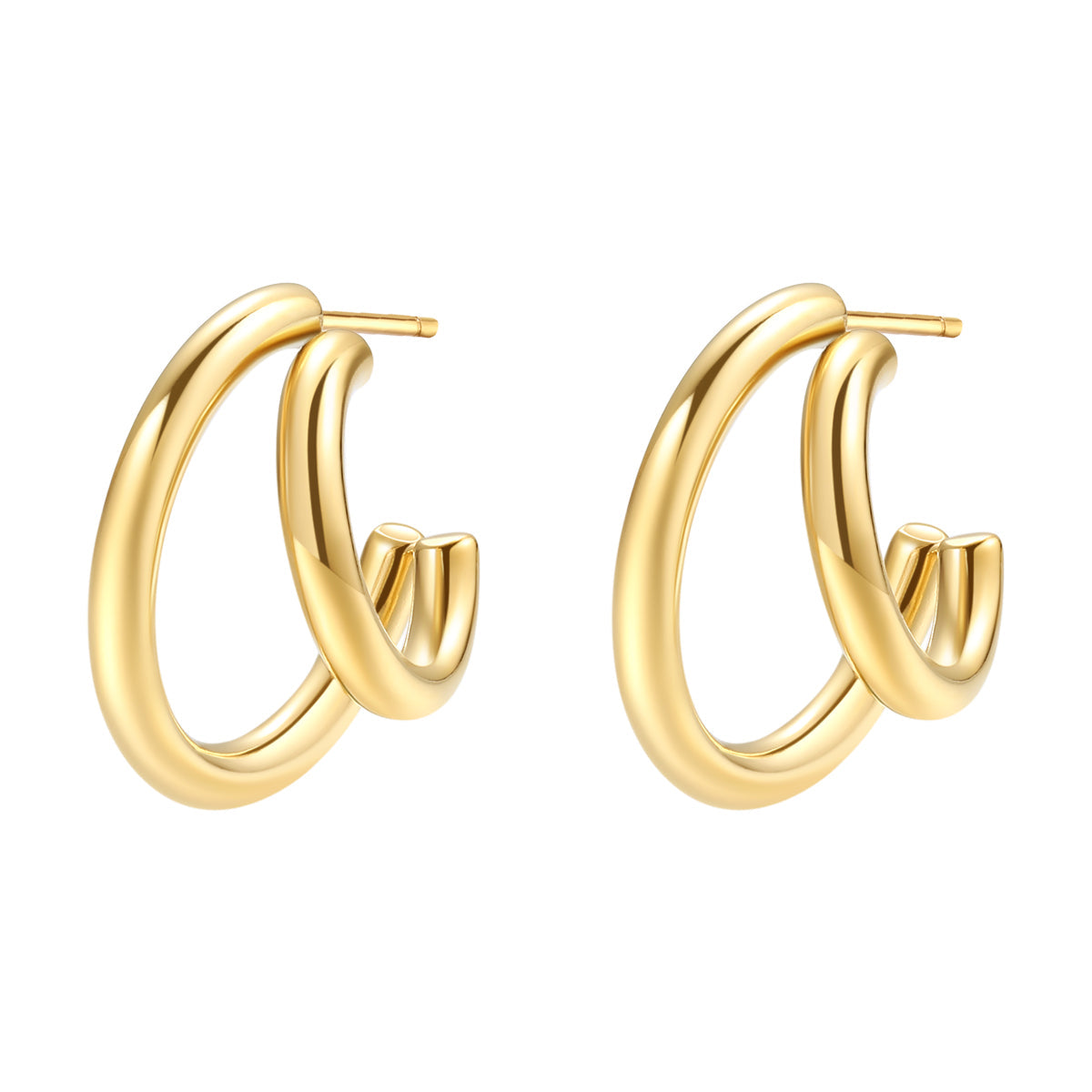 Double Side Hoop Earrings