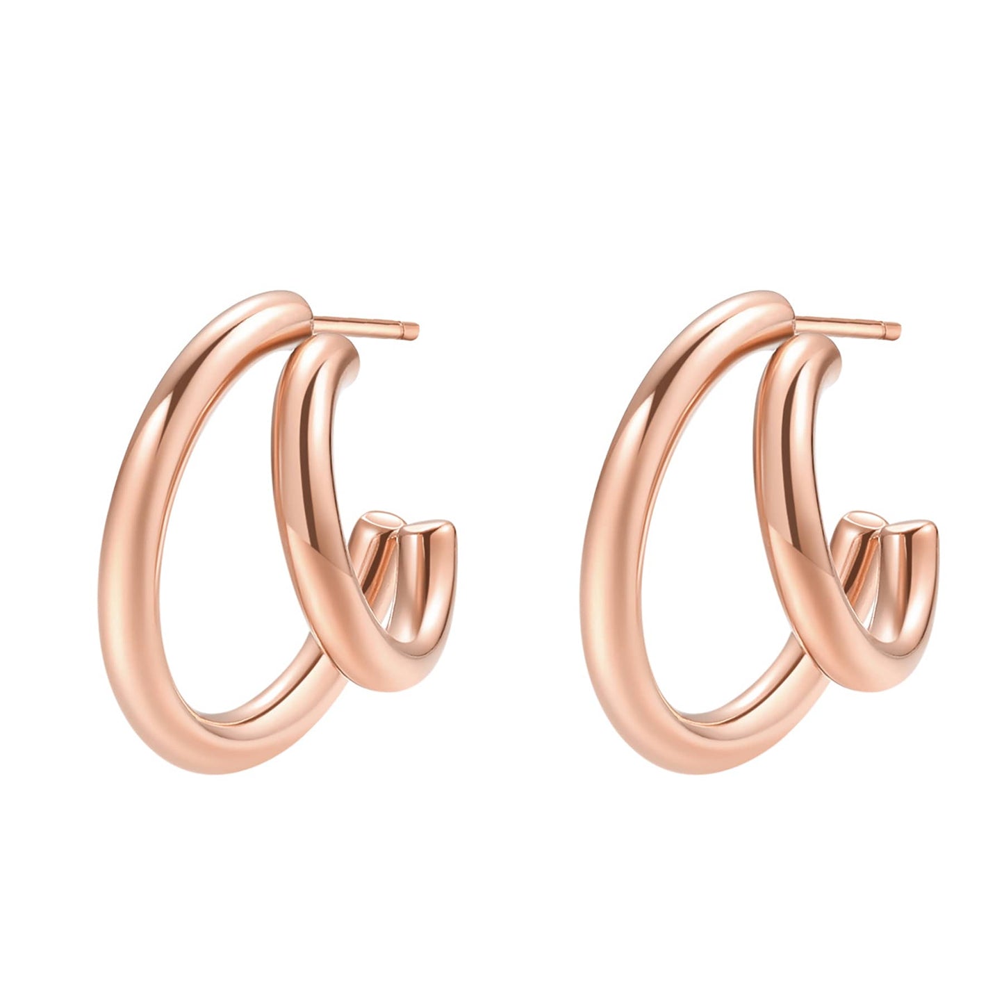 Double Side Hoop Earrings