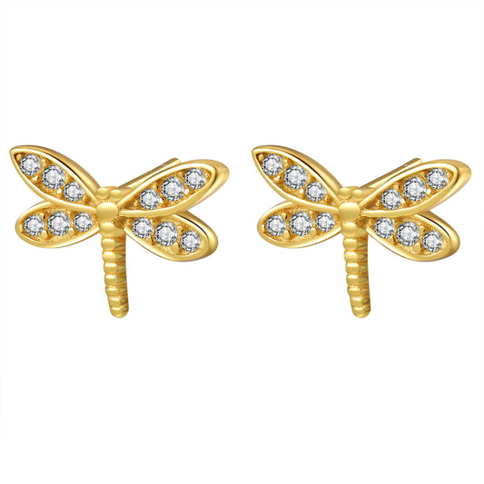 Dragonfly Stud Earring Sterling Silver
