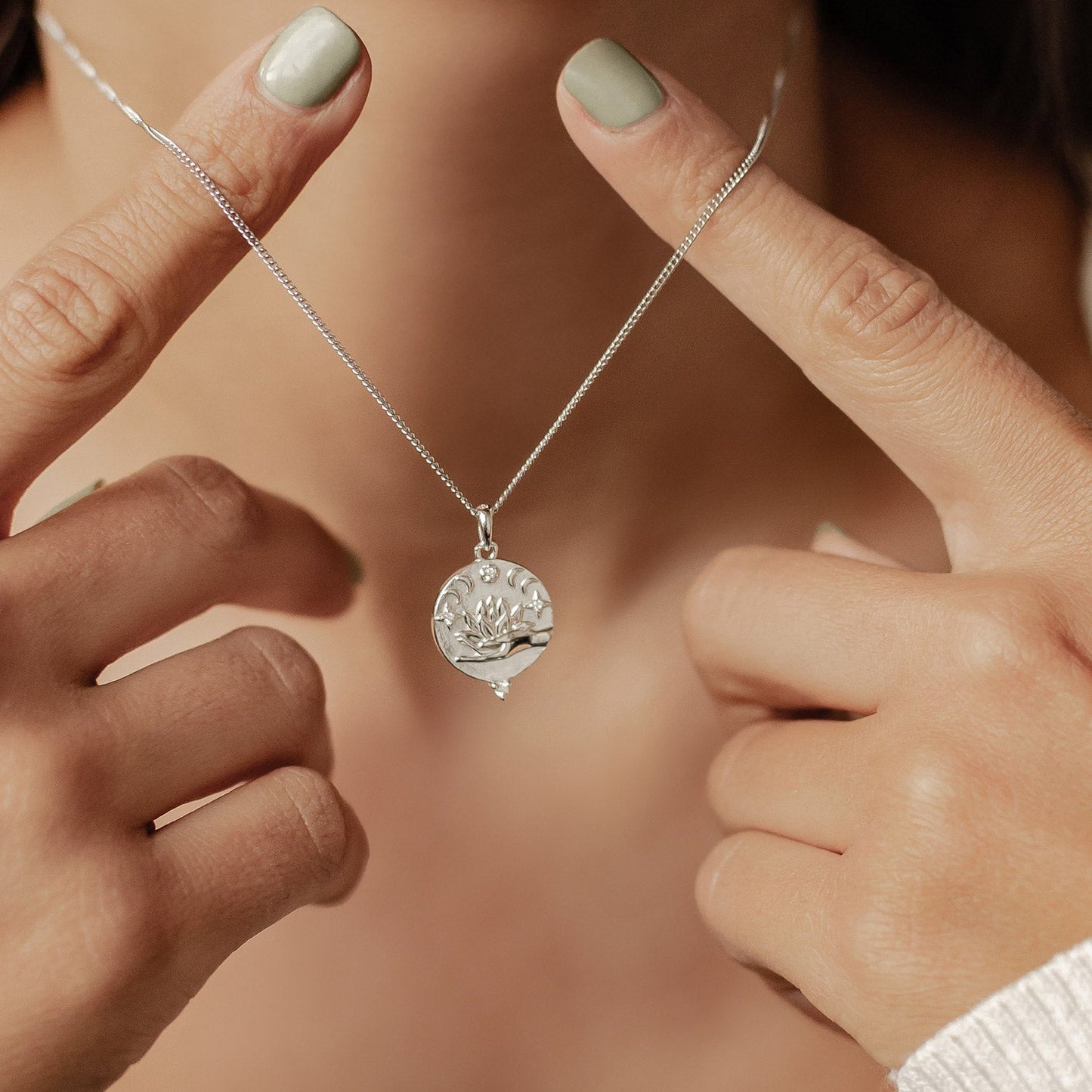 Faith Pendant Necklace Sterling Silver