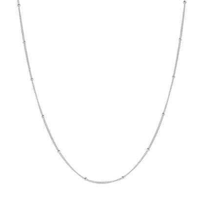 Fine Bobble Chain Necklace Sterling Silver