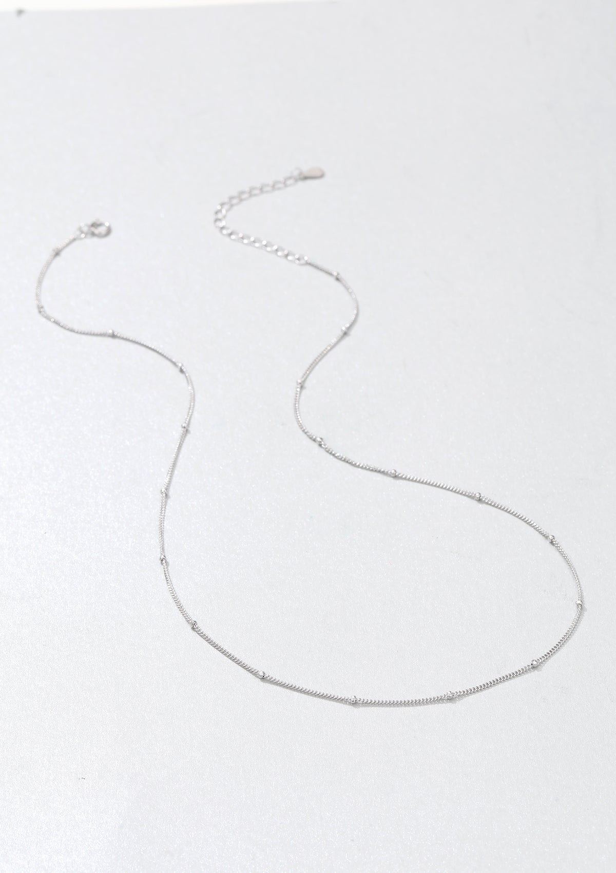 Fine Bobble Chain Necklace Sterling Silver