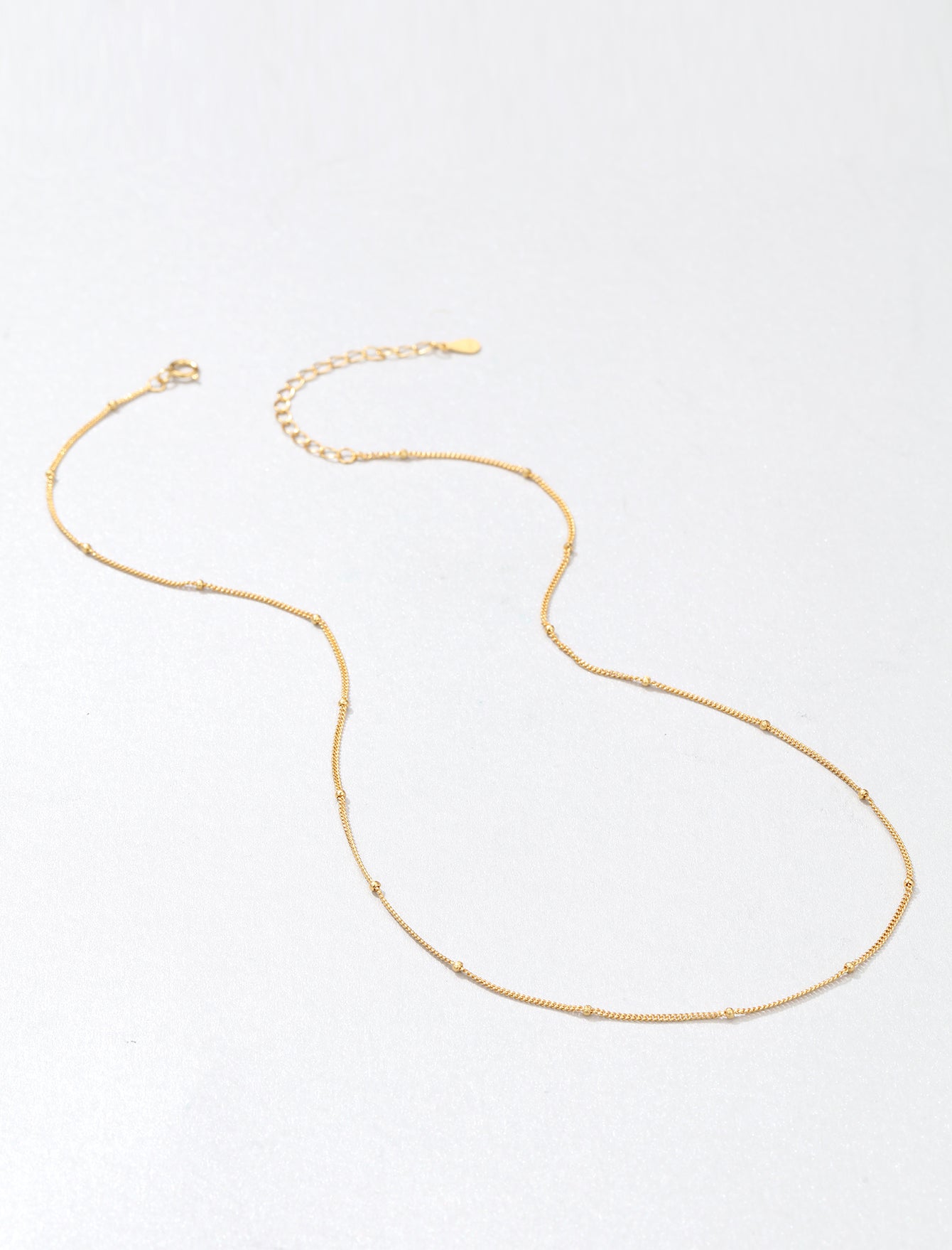 Fine Bobble Chain Necklace Sterling Silver