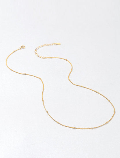 Fine Bobble Chain Necklace Sterling Silver