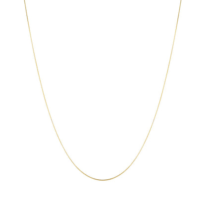 Fine Box Chain Necklace Sterling Silver Gold