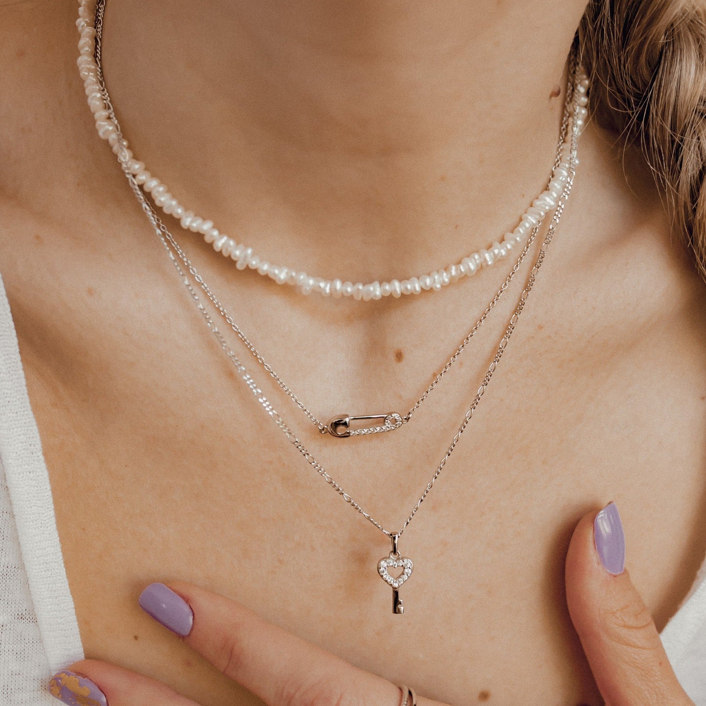 Fine Figaro Chain Necklace Sterling Silver