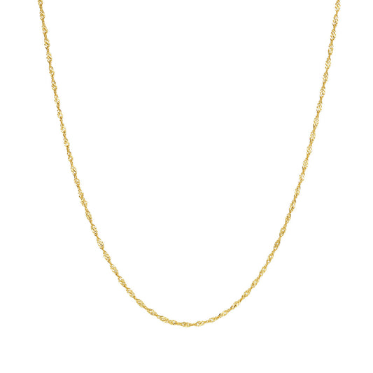 Fine Singapore Chain Sterling Silver Gold