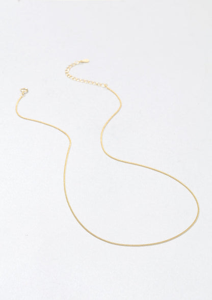 Fine Textured Chain Necklace Sterling Silver