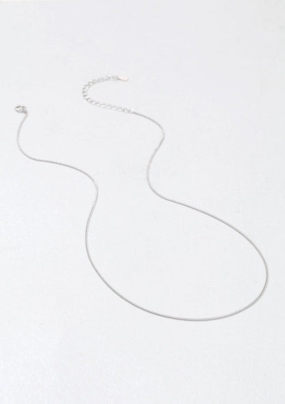 Fine Textured Chain Necklace Sterling Silver