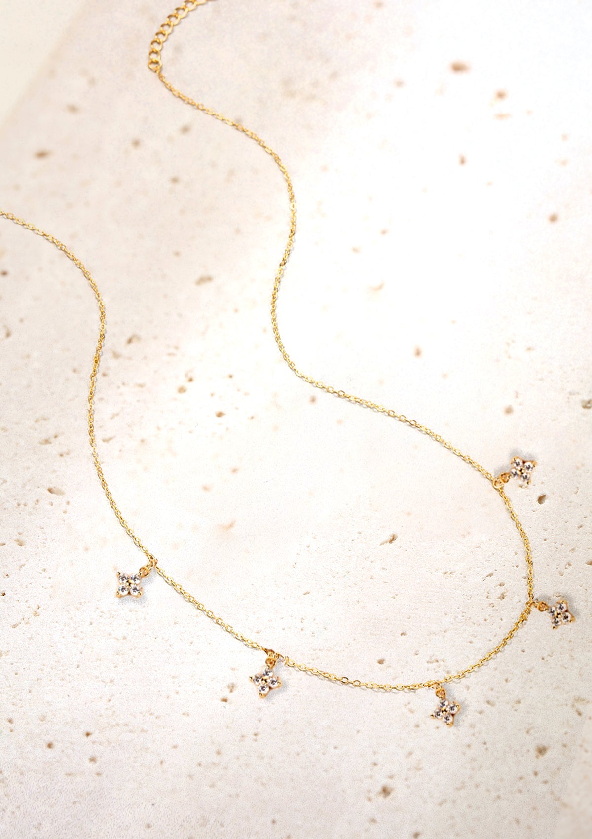 Floret Charm Necklace Sterling Silver