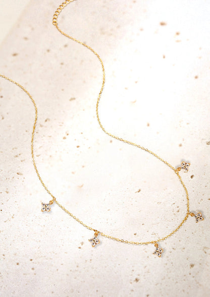 Floret Charm Necklace Sterling Silver