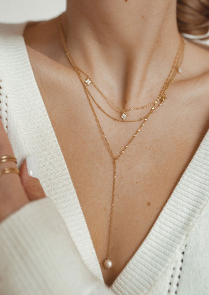 Floret Charm Necklace Sterling Silver