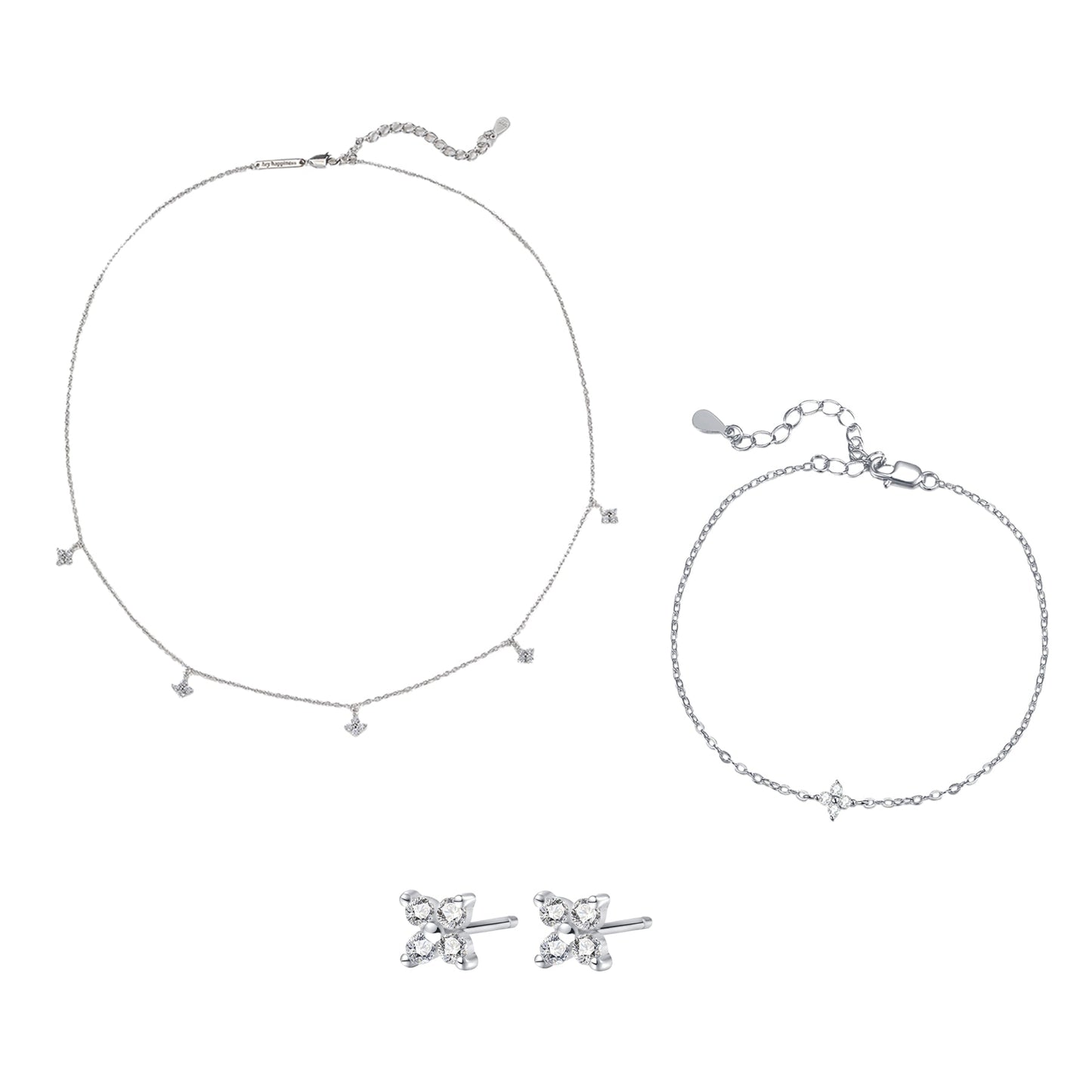 Floret Jewellery Set Sterling Silver