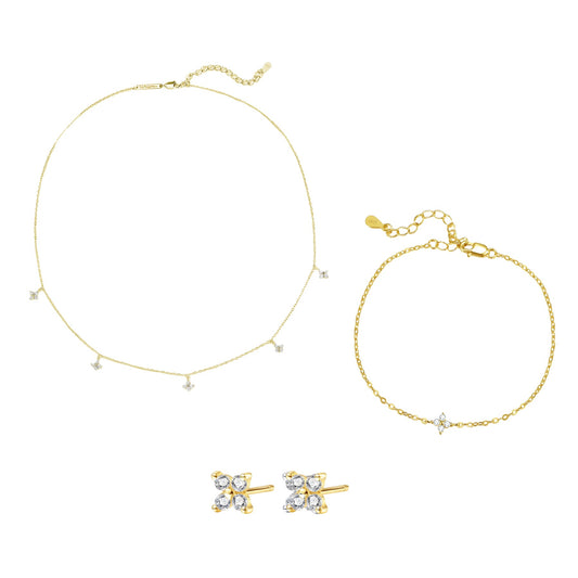 Floret Jewellery Set Sterling Silver